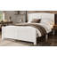 Lit plateforme double, lit plateforme en bois massif avec lattes de soutien et structure solide, sans sommier tapissier, blanc-178710224-178710229