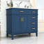Meuble-lavabo simple autoportant en bois moderne avec lavabo en céramique et grand rangement-1785472921