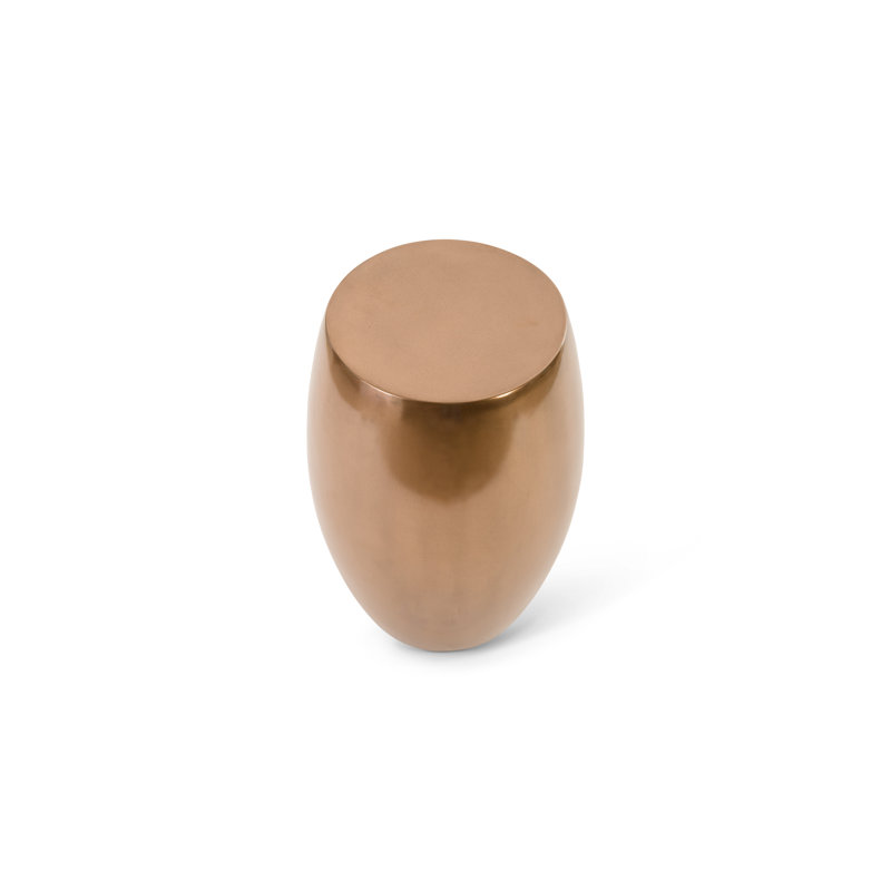 Vex Outdoor Resin End Table, Polished Bronze