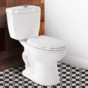 Toilette élégante en céramique deux pièces: chasse silencieuse, antibactérienne et durable
