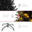 Arbre de Noël artificiel haut 6 pi avec branches réalistes, 250 lumières DEL blanc chaud et 1000 pointes, noir-121054094-121054092