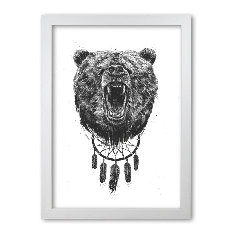 Don't Wake The Bear by Mercedes Lopes Charro - Print, White Grain, 59.4 cm H x 42 cm W x 5 cm D