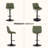Modern Bar Stools Set Of 2, Spacious Ergonomic Double-layer Cushion Upholstered Swivel Bar Stools With Backrest, Adjustable For Kitchen Island-1962692533