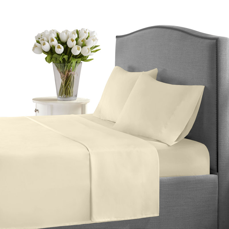 Monte Carlo Egyptian Cotton Sheet Set, Ivory, California King