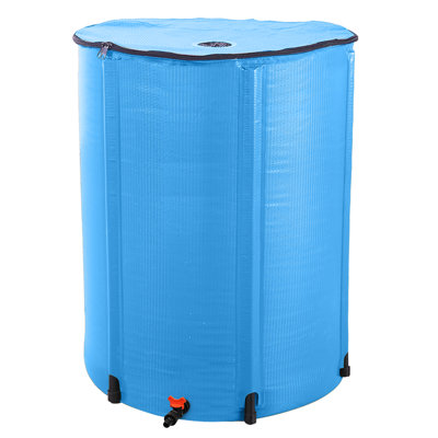 Winado 100 Gallons Weather Resistant Plastic Drainable Rain Barrel