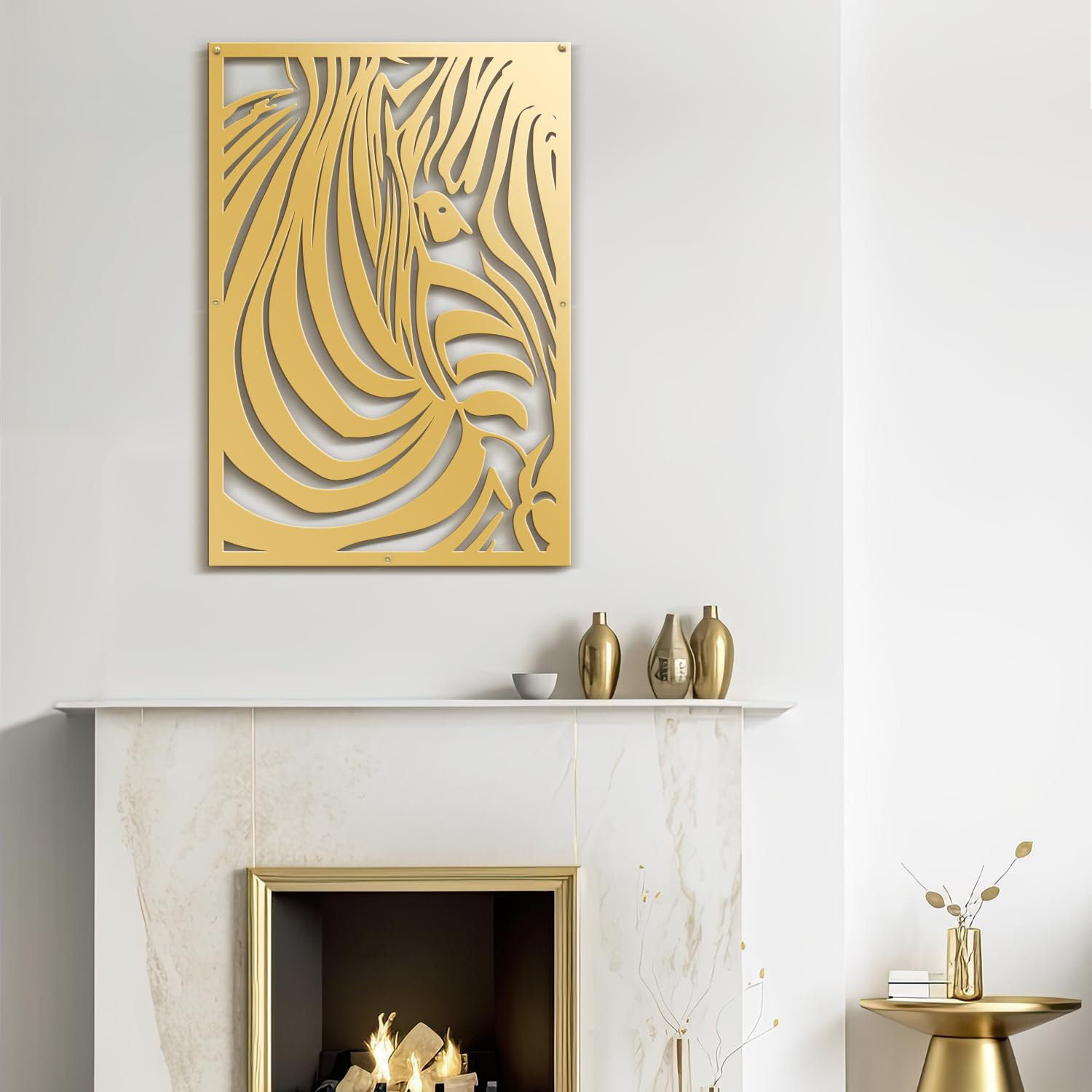 SIGNLEADER Zebra Animals Minimalist Modern Wall Sculpture Hangings