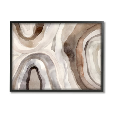 Ba-261 - Motif de géode douce encadrée sur bois par Victoria Barnes