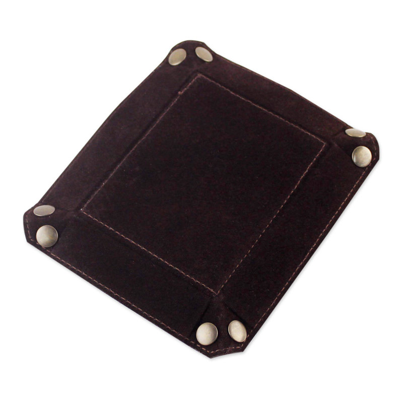 Union rustique roux espresso, cuir fourre-tout