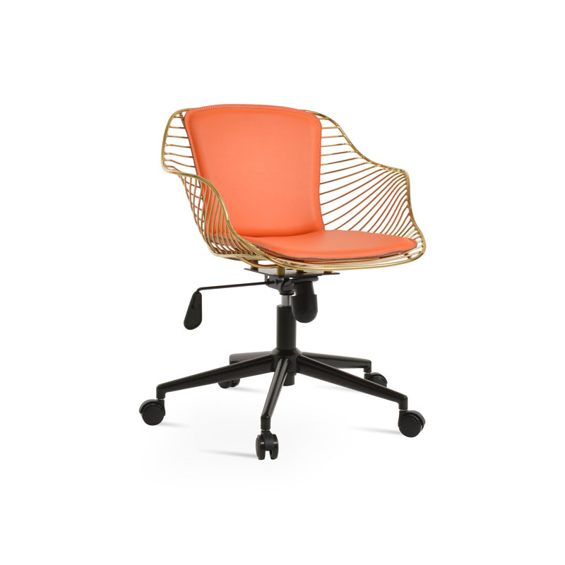 Zebra Task Chair, Orange, Gold