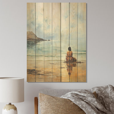 Meditation Serenity By The Sea I - Méditation sur bois