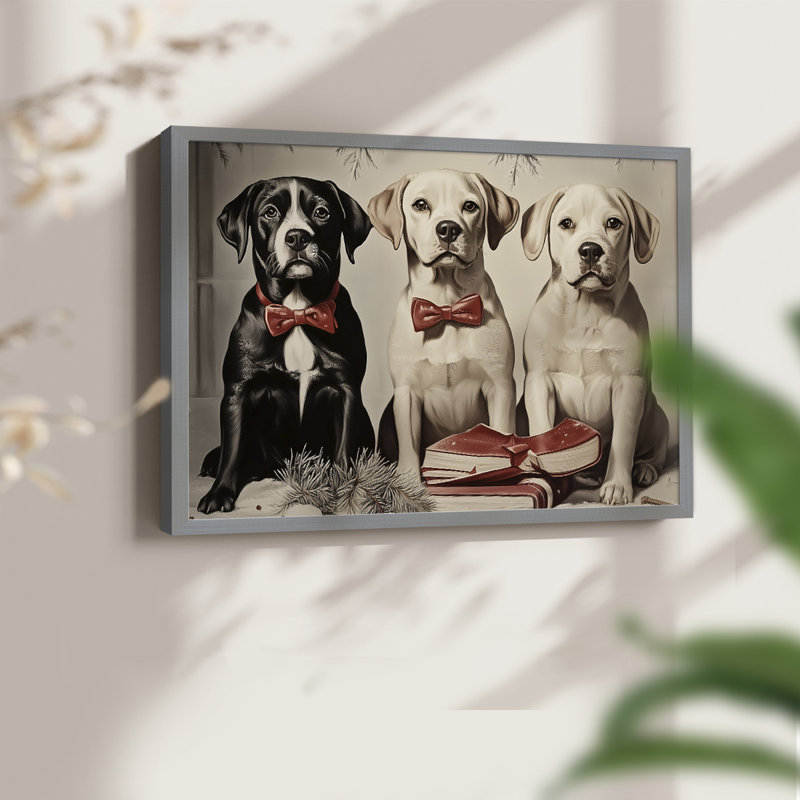 Chirstmas Art-DCCCL XXXVII - impression encadrée - réaménageable, H 16 po x l 20 po, Gris