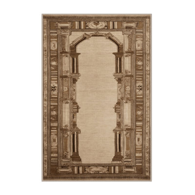 Tapis brun français lavable à la machine