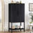 Sophisticated Oak Veneer Cabinet With Multiple Storage Functions-2067831733