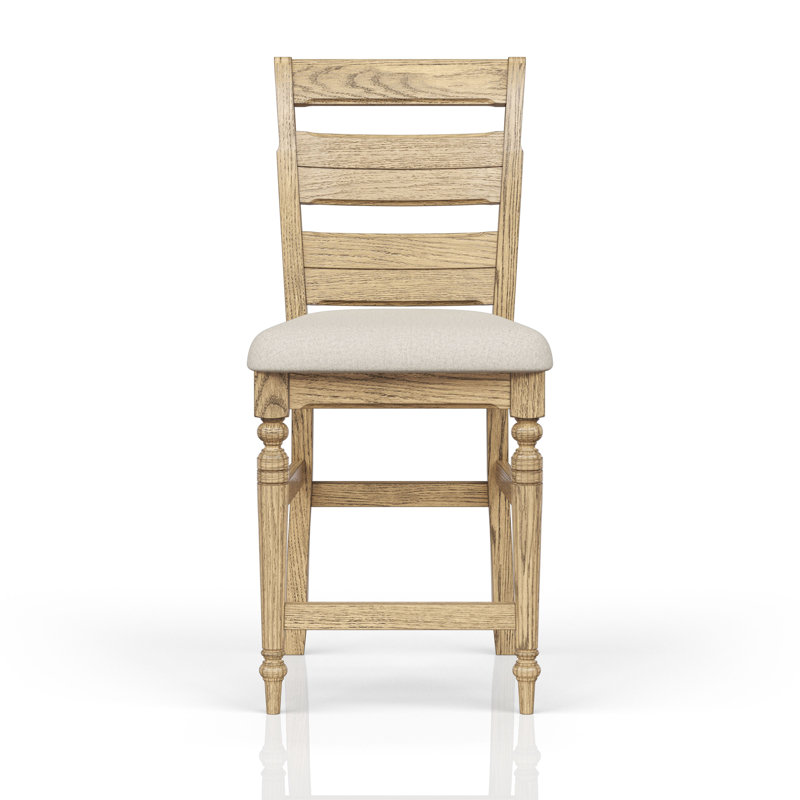 Caramel Finish Ladder Back Counter Stool - Stylish Bar Seating Solution