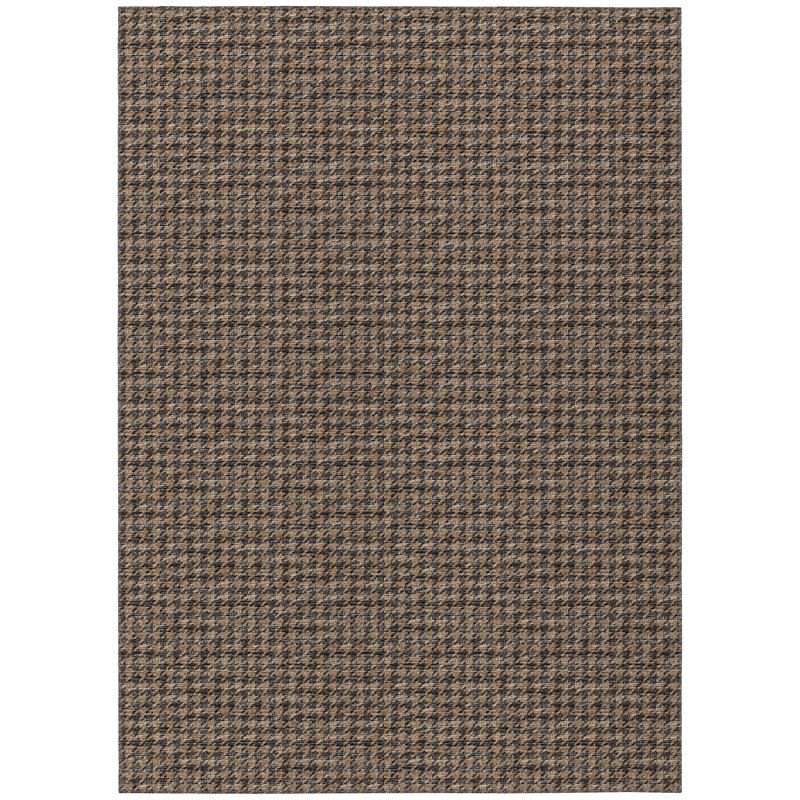 Loreen Washable Houndstooth Indoor / Outdoor Rug, Rectangle 10' x 14'