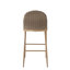 Tabouret de comptoir de 29,5 po sans accoudoirs en fer de 29,5 po avec motif tissé à la main, coussin court de 2,65 po d'épaisseur, idéal pour une table de cuisine