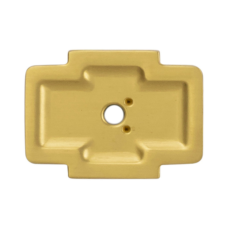 Coventry Knob Backplate, Brushed Golden Brass
