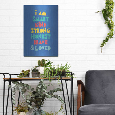 «I Am Smart ..» par Seven Trees Design, art mural en métal
