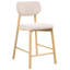 Upholstered Counter Stool with Solid Wood Frame-875575336