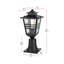 Lampadaire d'extérieur noir de 7 pouces Lafayette