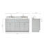 Ensemble de meuble-lavabo double 61 po Partham-70317185