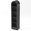 Étagère ouverte à 4 niveaux en forme d'arche, étagère de rangement autoportante en MDF imitation bois avec trousse anti-basculement pour chambre, bureau ou salle de bain-1596770197