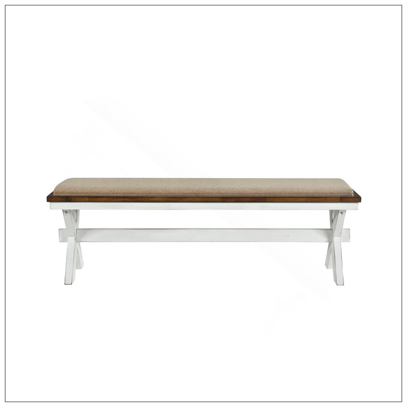 Mobilier de salle à manger traditionnel en bois de style moderne avec finition en chêne et blanc 1pc