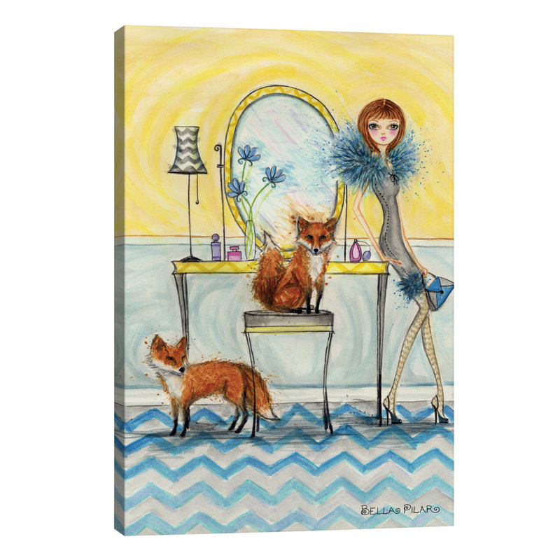 Art fiona et fox, Toile tendue, H 12 po x l 8 po x P 0,75 po