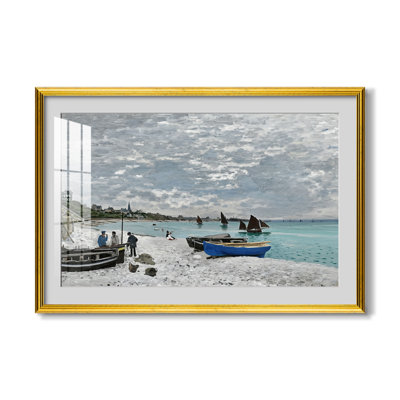 La Plage de Sainte-Adresse, 1867 - Claude Monet - Reproduction encadrée sur mesure