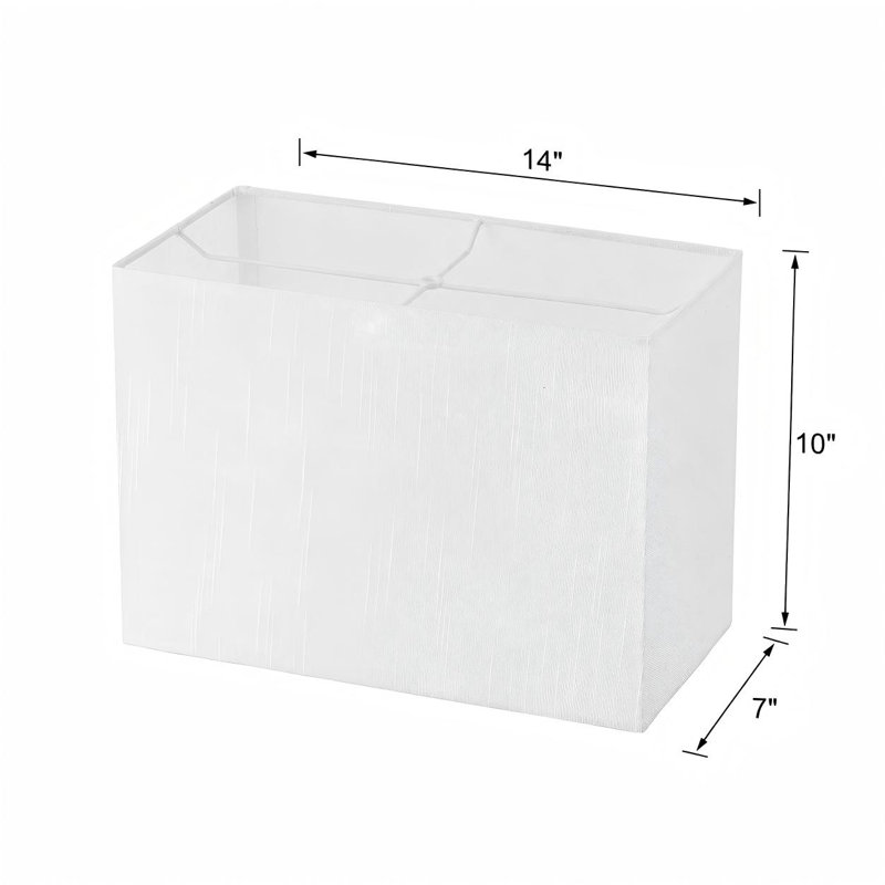 Abat-jour rectangulaire blanc 10 po