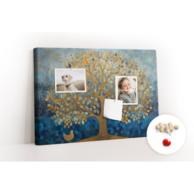 Wall Mounted cork board with print decorative wall notice boards decorative bulletin board ideas Abstract tree