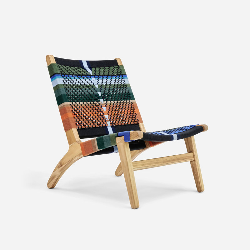 Masaya Upholstered Accent Chair, Mot Mot Manila, Teak