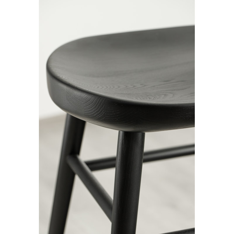 Alma Bar Chair, Matte Black, Bar Stool (31” Seat Height)