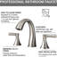 Robinet de lavabo de salle de bain surdimensionné à 3 trous avec deux poignées et finition en nickel brossé - Rouille et égratignure, poignée de bricolage rapide pour bonde escamotable, contrôle précis du débit-124831708