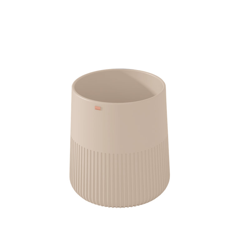 Konkretus Papua 14.5'' Concrete Circular Bathroom Sink, Linen Beige