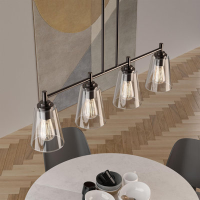 Linear Pendant Light, Farmhouse Lighting Fixture (Bulb Not Included)