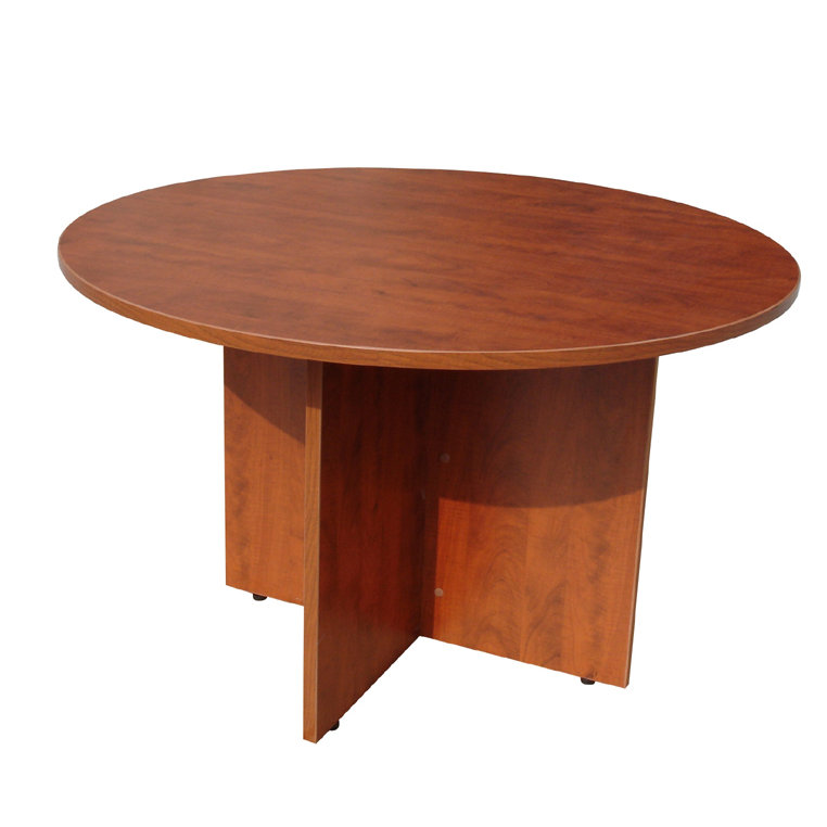 Round Conference Table, 3' 6" L, Mahogany