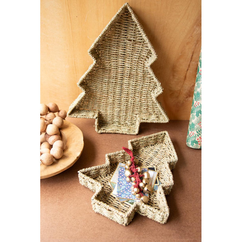 ENSEMBLE DE DEUX PANIERS D'ARBRE DE NOEL DE SEAGRASS
