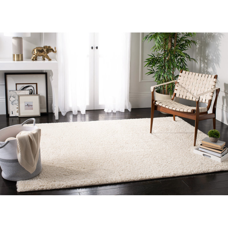 Brittney Shag Performance Solid Color Rug, Rectangle 10' x 14', Ivory