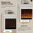 Ivory White Landscape Electric Fireplace-108072232