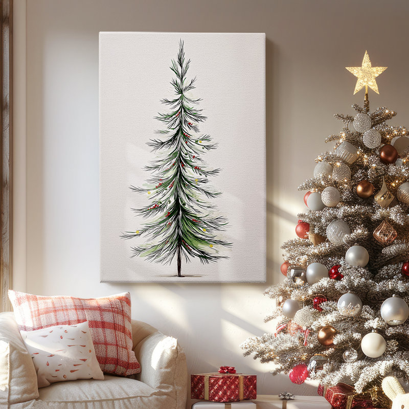 «Silver Snow Blessing» - Toile tendue avec châssis de qualité supérieure, H 36 po x l 24 po
