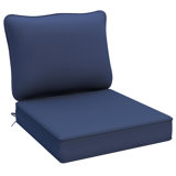 24" x 24" x 5" Outdoor Deep Seat Cushion, Waterproof, High Resilience Foam, Patio Furniture Replacement