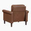 Chaise de salon en simili cuir 34 po Thayer avec siège à ressorts ensachés et garniture cloutée élégante-895574518