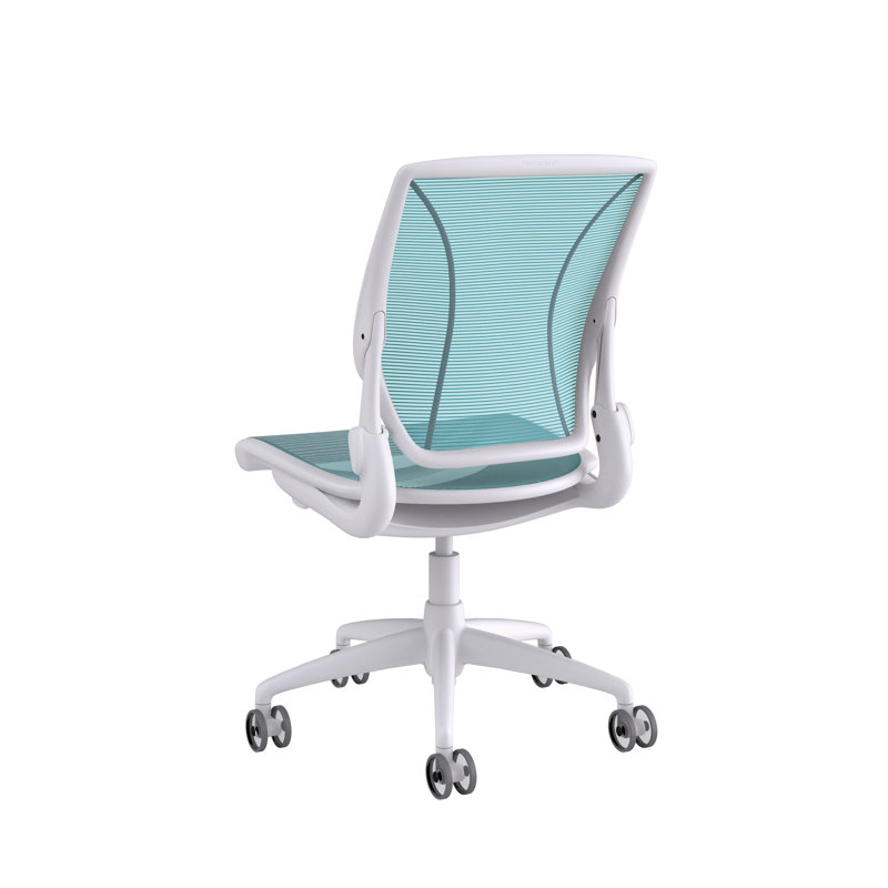 World Mesh Task Chair, White, White, Adjustable