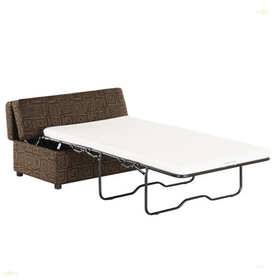 Lit simple avec repose-pieds pliant