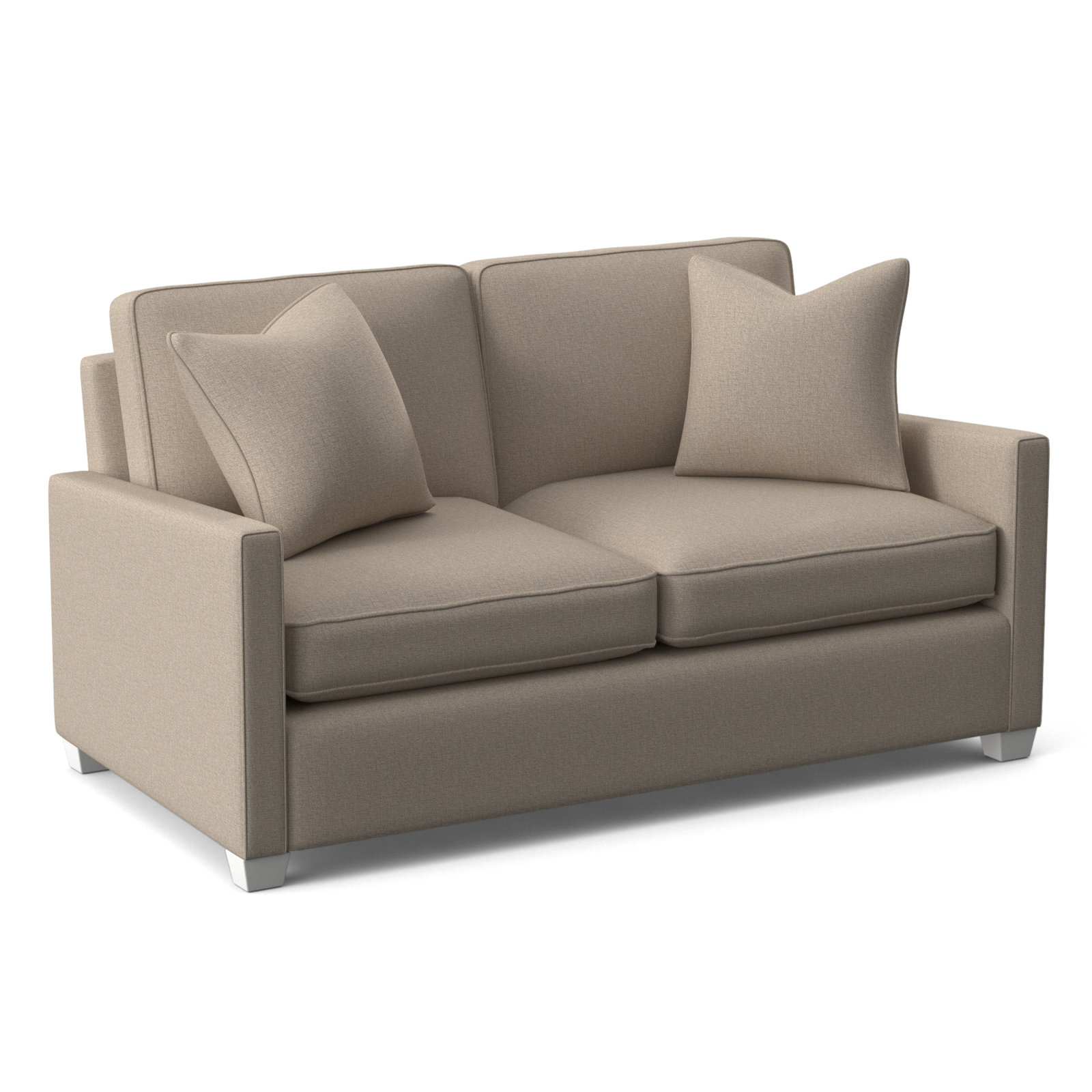 Nicklaus 68'' Upholstered Sleeper Sofa, 5" Innerspring Mattress, Eggshell Crypton Performance; 0884-93, Frost White Finish