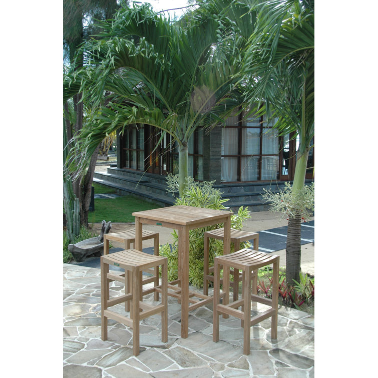 Avalon 2 - Person Teak Wood Patio Dining Set with Square Table