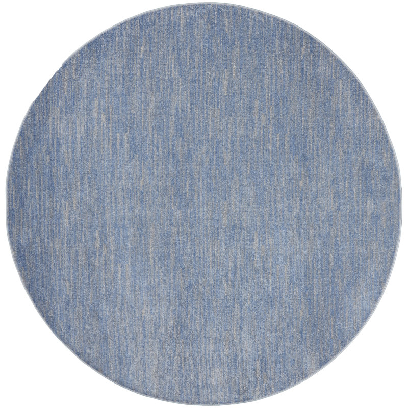 Tapis bleu nautique Yolonda, Rond 8 pi