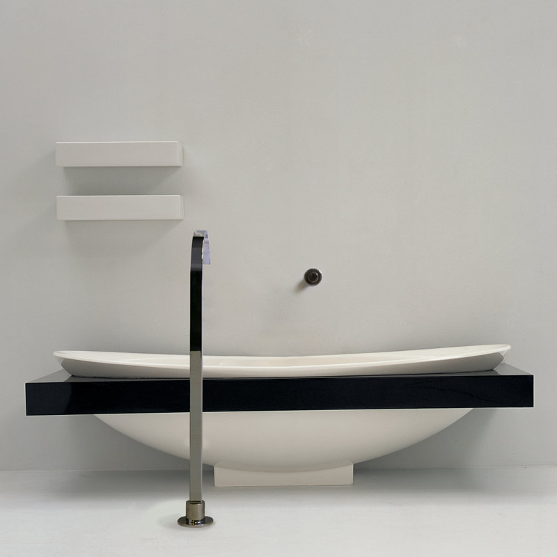 Suave 78.75'' L Soaking Bathtub, Gloss Taupe