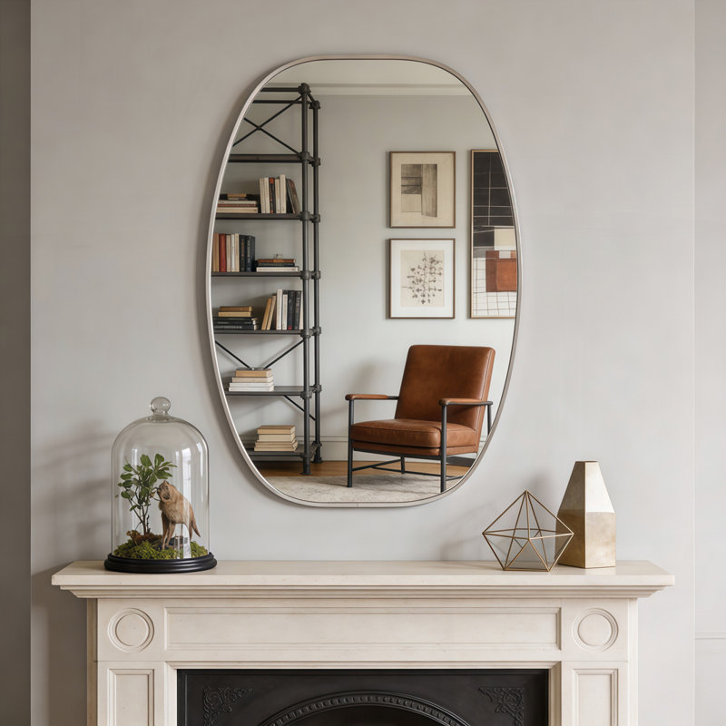 Miroir de salle de bain ovale
